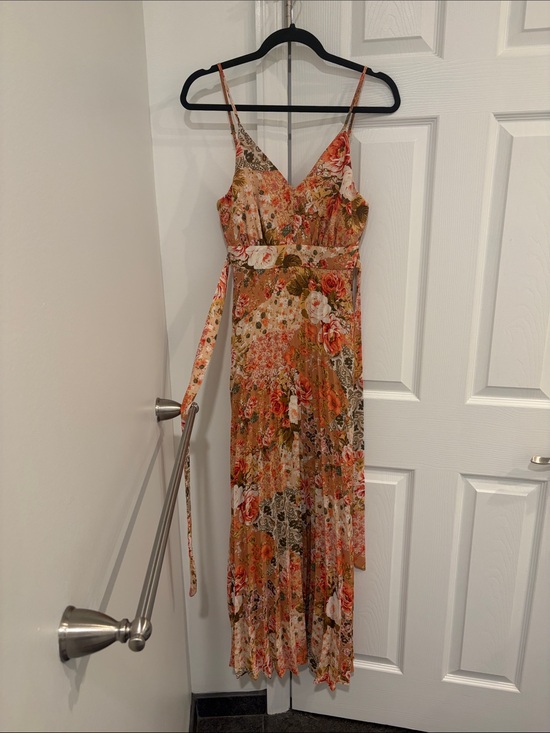 Jessica Simpson Dresses & Skirts - Jessica Simpson Orange Floral Spaghetti-Strap Maxi Dress